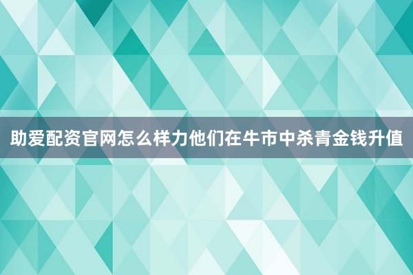 助爱配资官网怎么样力他们在牛市中杀青金钱升值