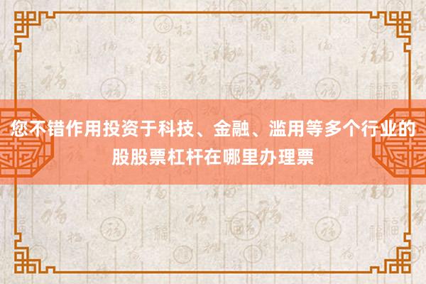 您不错作用投资于科技、金融、滥用等多个行业的股股票杠杆在哪里办理票